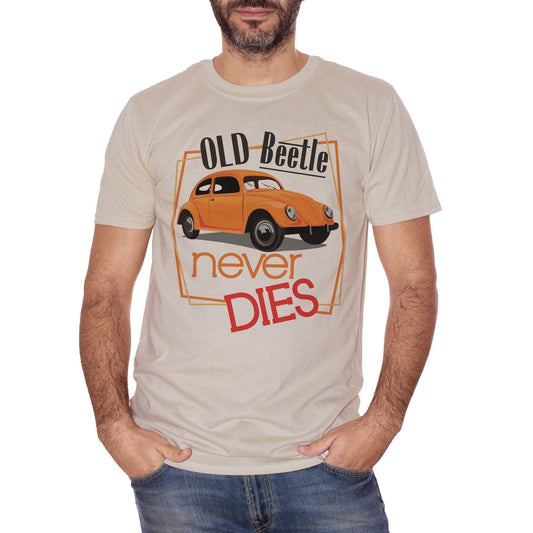 White T-Shirt Vintage Maggiolone | Old Beetle Never Dies | I Vecchi Maggiolini Non Muoiono Mai | Old School Choose Ur Color - SOCIAL CucShop