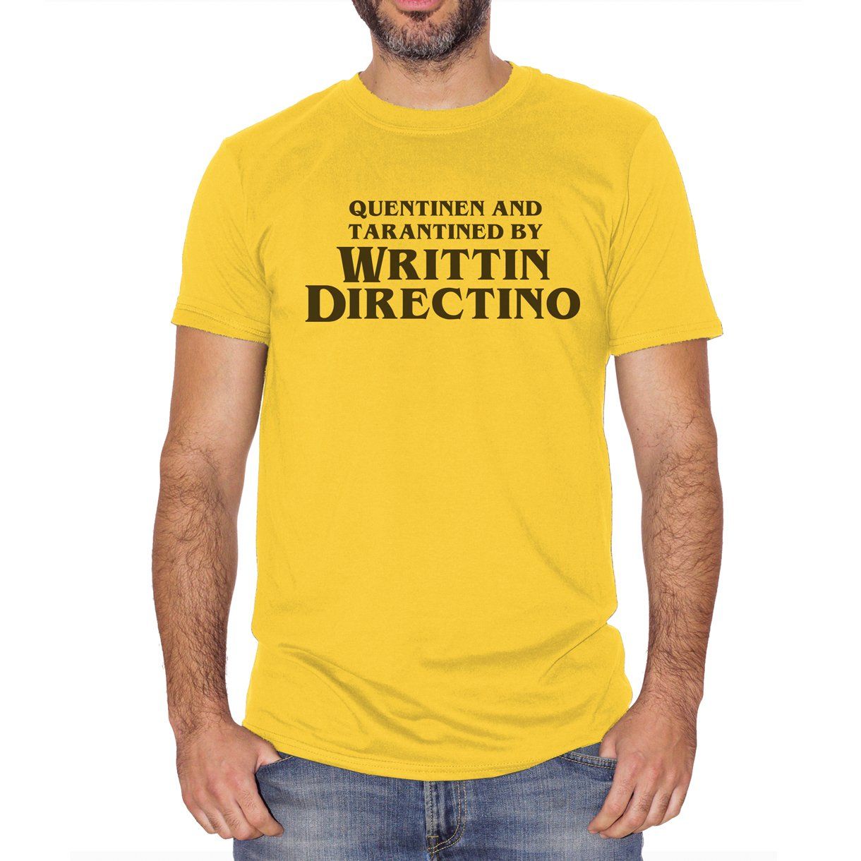 Sandy Brown T-Shirt Scritto e Diretto Ops - Tarantino Movie Film Cinema Pulp - FILM CucShop