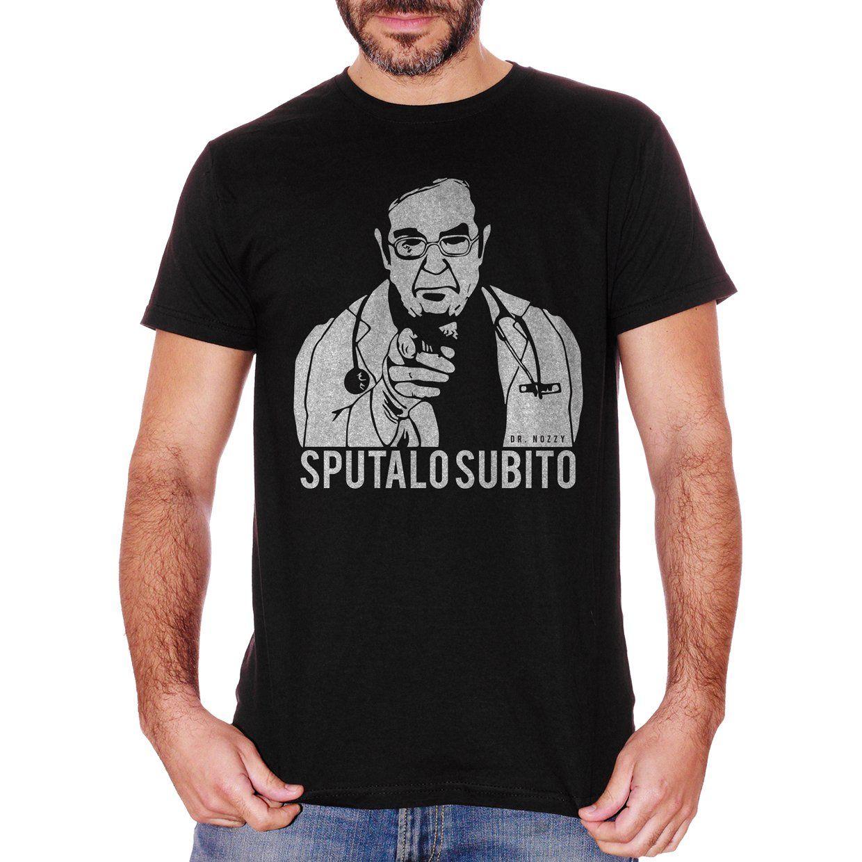 White T-Shirt Dr Nozzy Sputalo Subito -Meme - Choose ur Color Cuc Shop