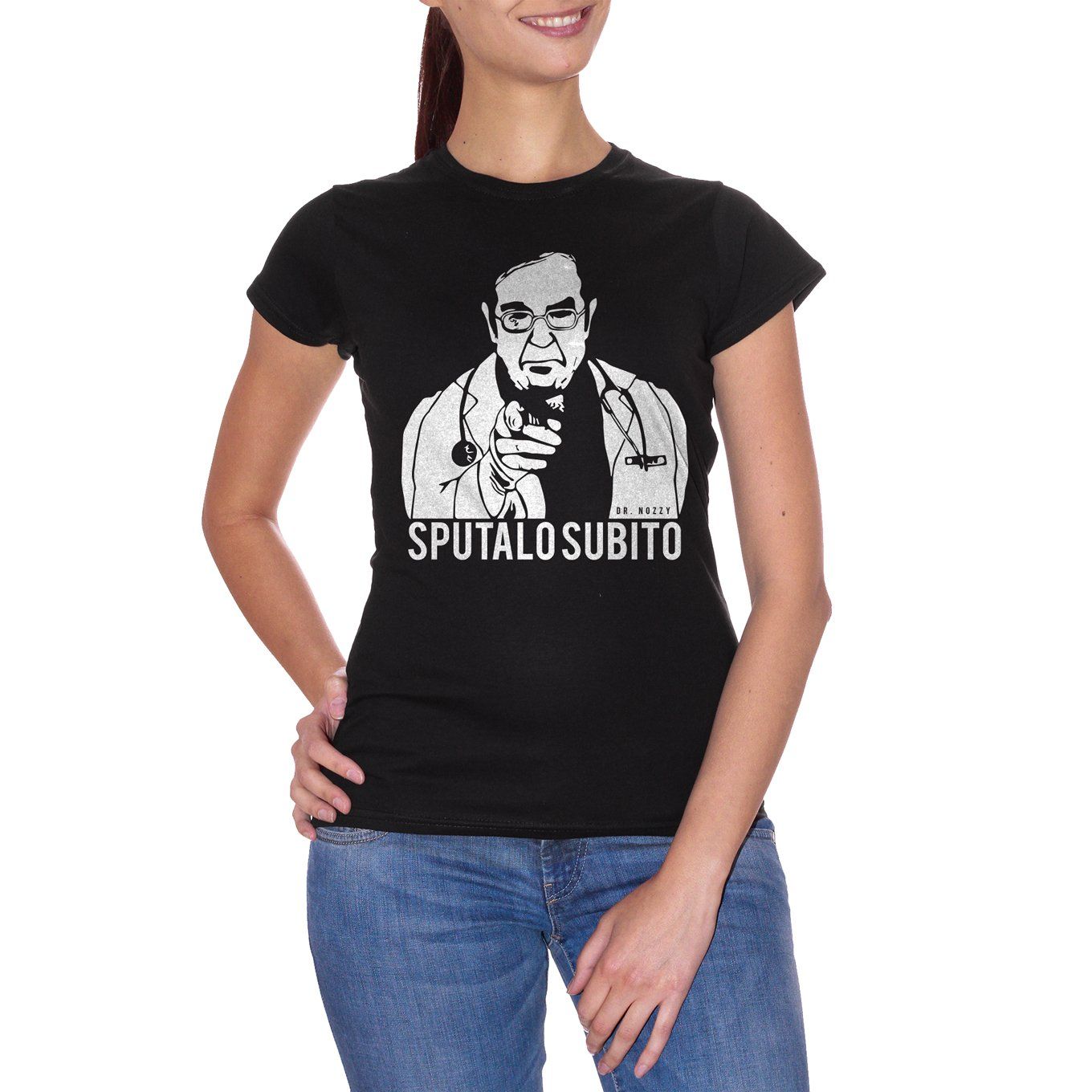 White T-Shirt Dr Nozzy Sputalo Subito -Meme - Choose ur Color Cuc Shop