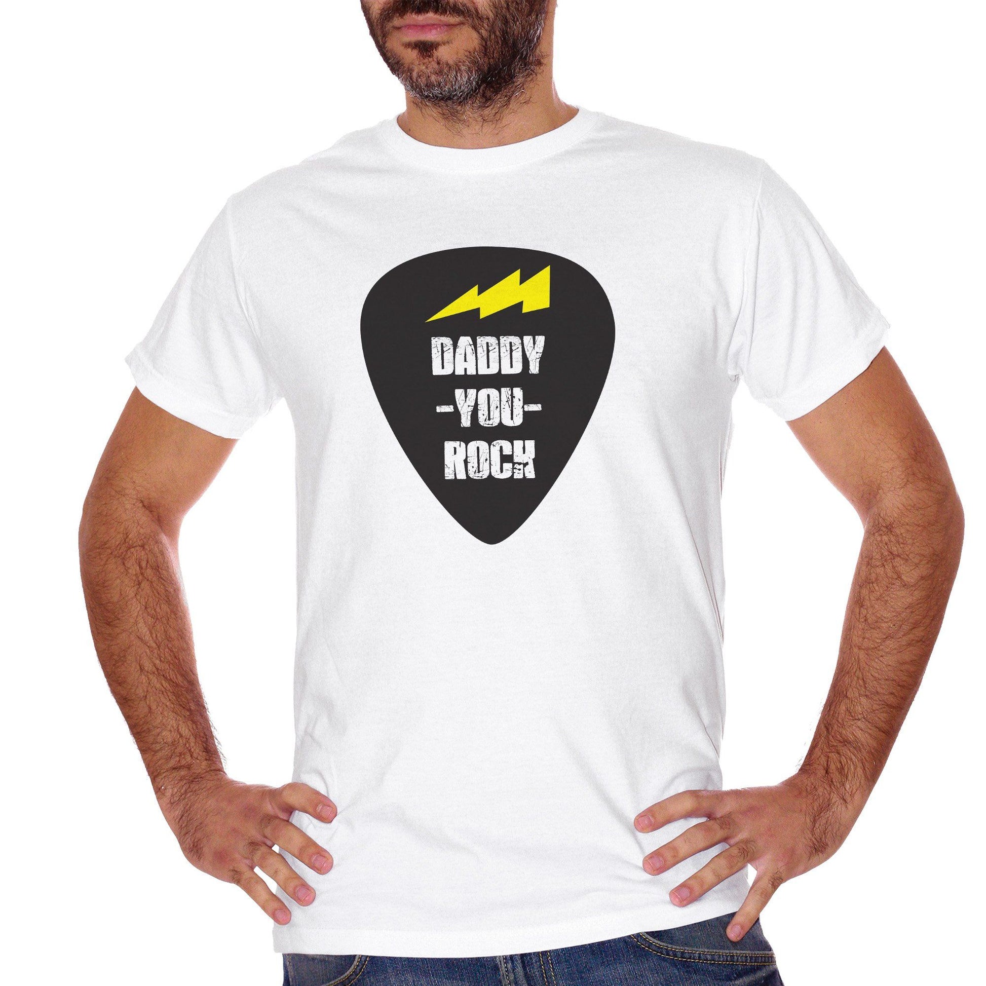 Dark Slate Gray T-Shirt Daddy You Rock Frase Divertente Papà - Funny Choose ur color CucShop