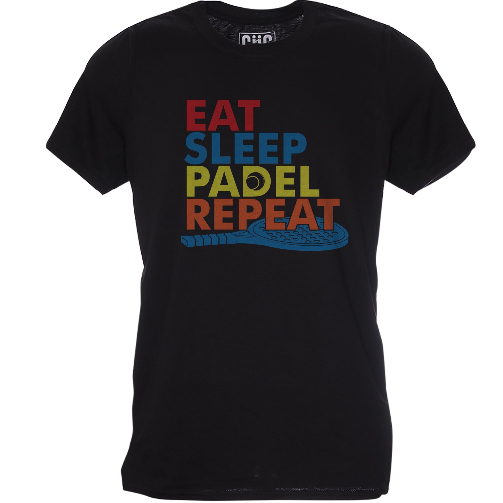 Black T-Shirt Padel - Eat Sleep Game Repeat - Regalo per appassionati del Padel - Choose Ur Color Cuc shop