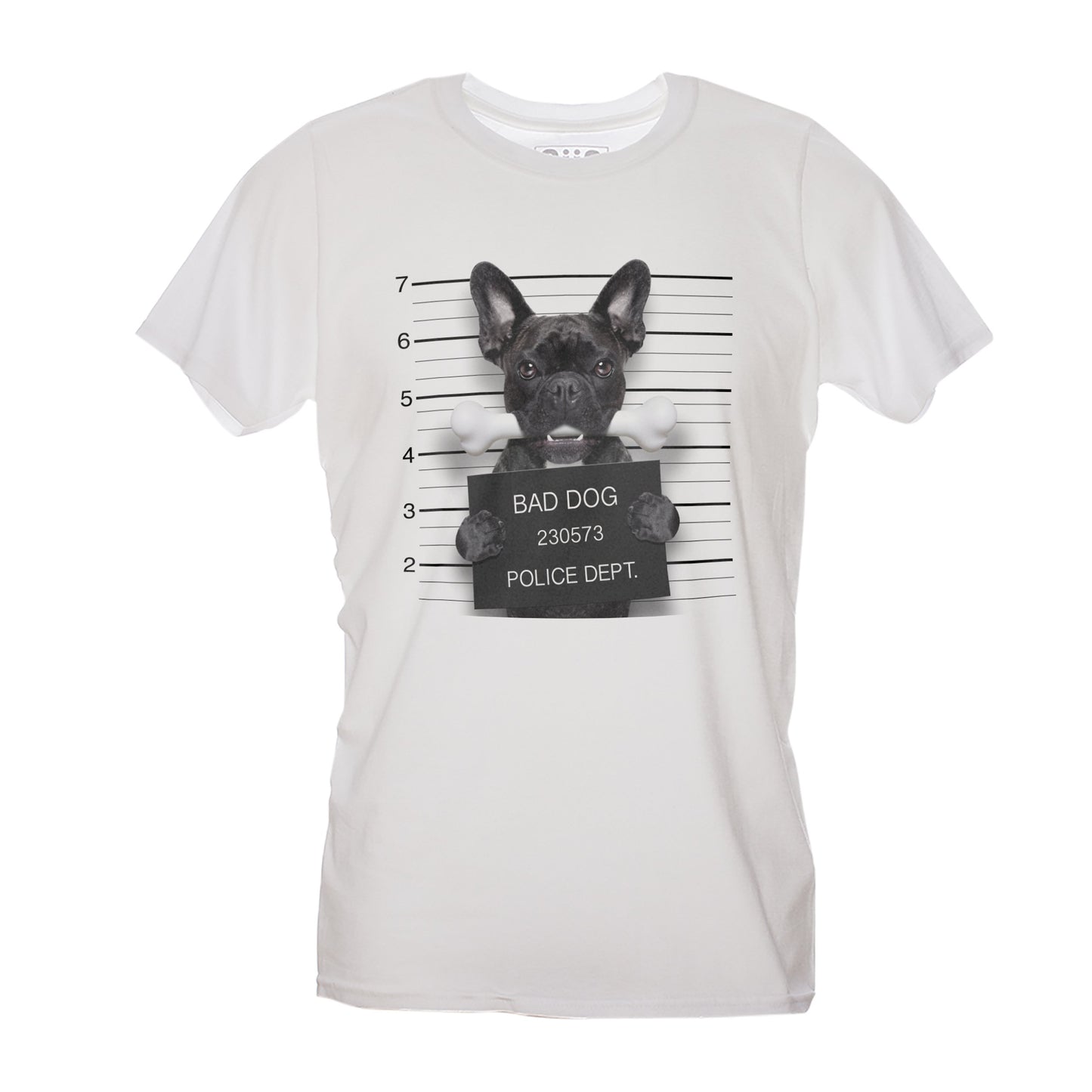 Light Gray T-Shirt Frenchbull Arrestato per Troppa tenerezza - Grafica sul Cane Bulldog Francese - Choose Ur Color Cuc shop