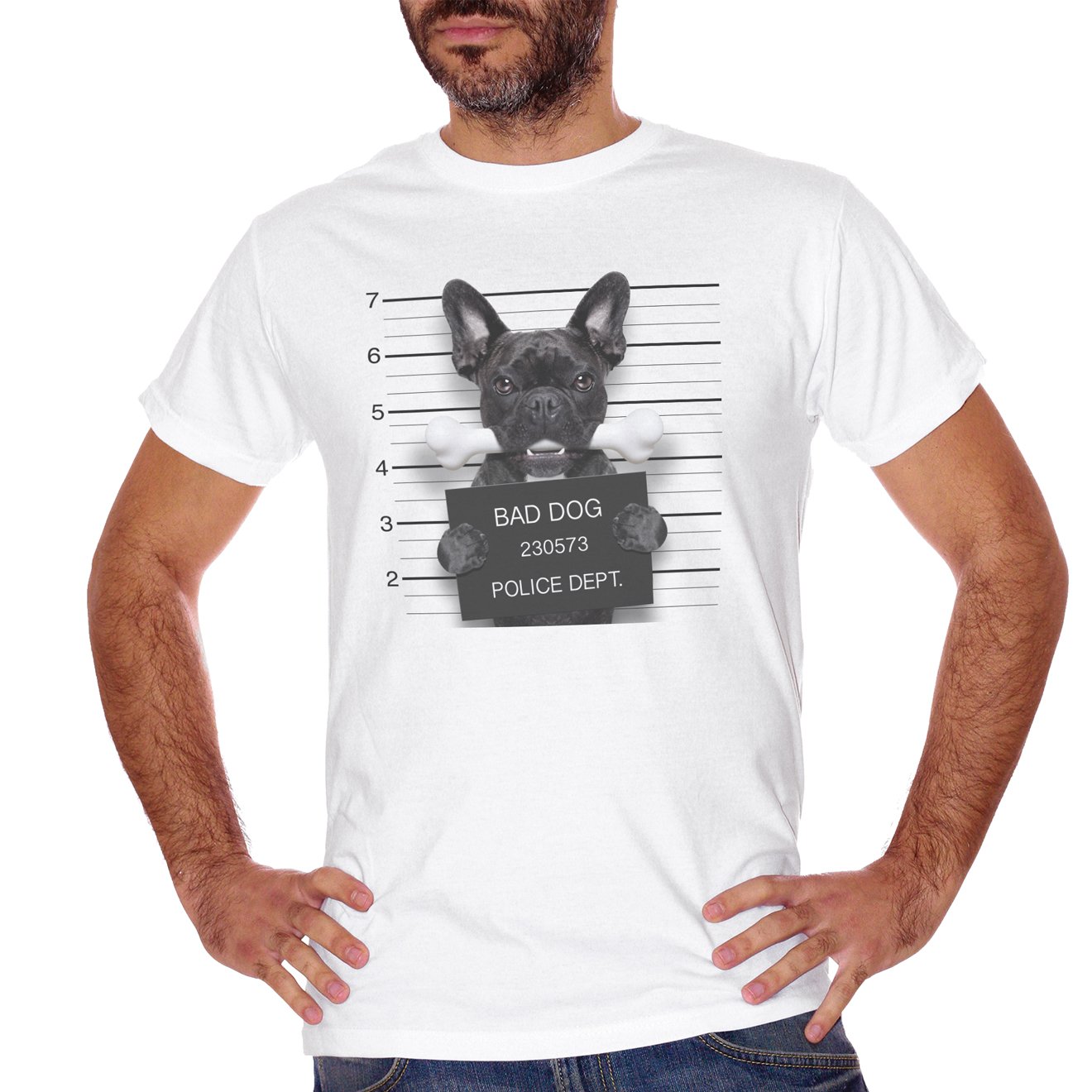 Dim Gray T-Shirt Frenchbull Arrestato per Troppa tenerezza - Grafica sul Cane Bulldog Francese - Choose Ur Color Cuc shop
