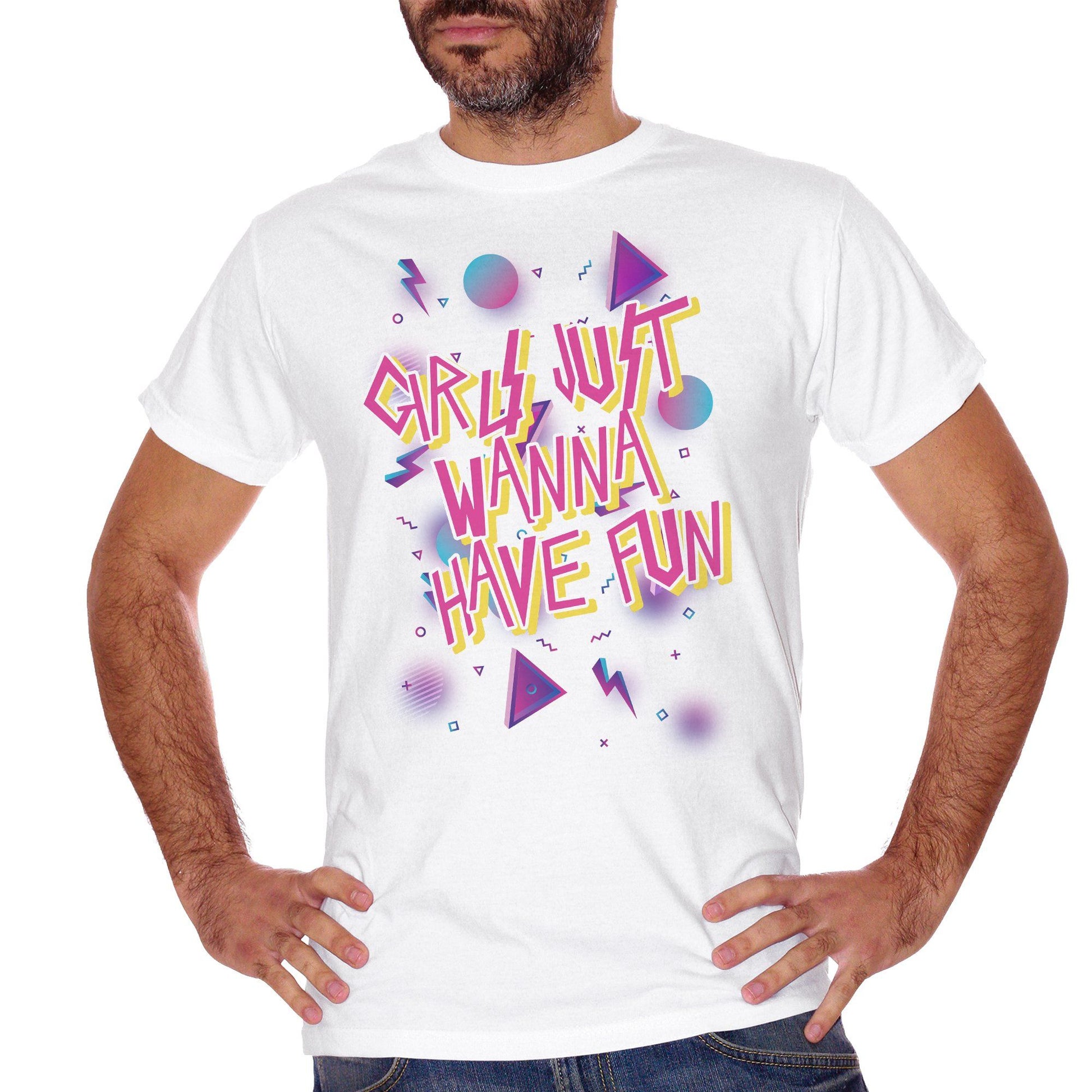 Lavender T-Shirt 80S Cindy Lauper Girls musica anni 80 - Girls just wanna have fun - Music Choose ur color CucShop
