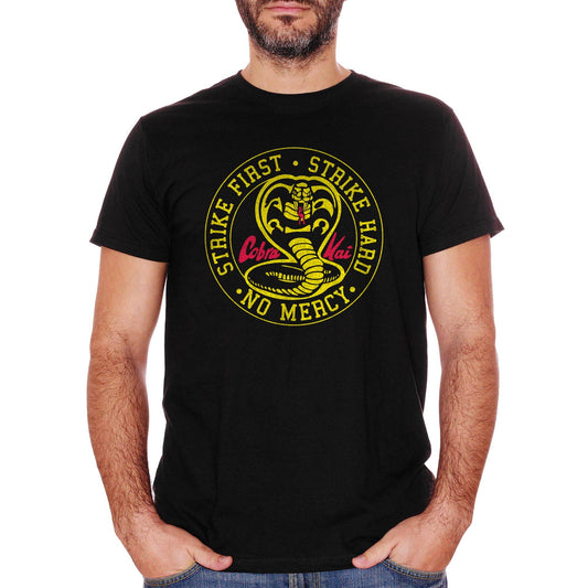 White T-Shirt Cobra Kai Logo Film cult anni 80 - Serie TV - Movie Choose ur color CucShop