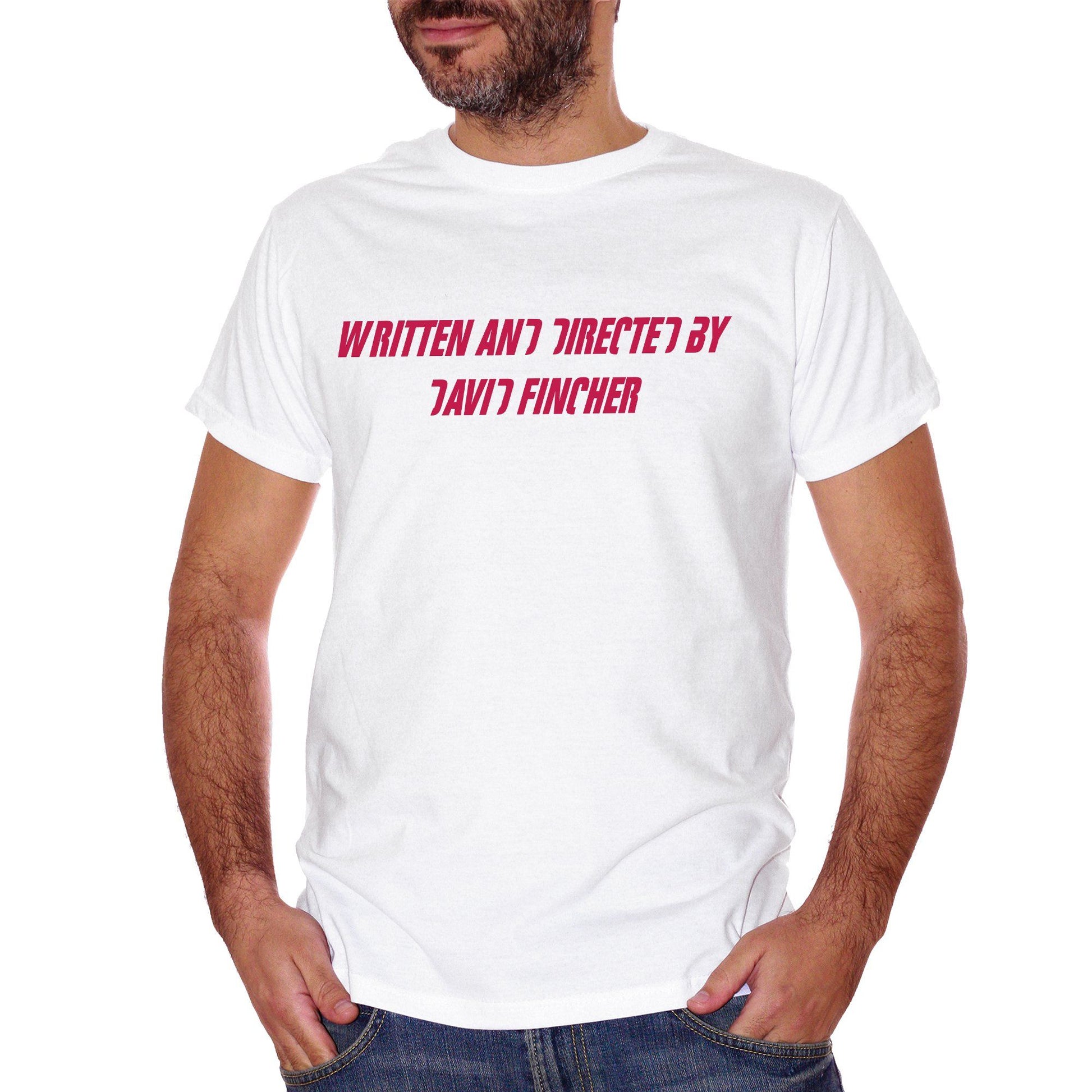 White Smoke T-Shirt Written And Directed By David Fincher Titoli di coda - Movie Choose ur color CucShop