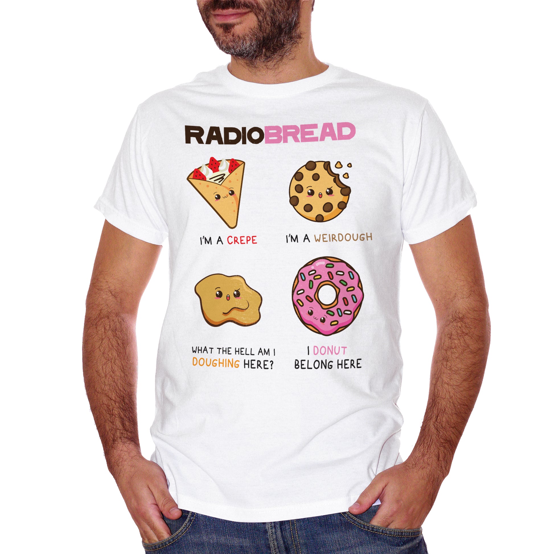 Tan T-Shirt Radio Bread - maglietta divertente ispirata ai RadioHead - Music Choose ur color CucShop