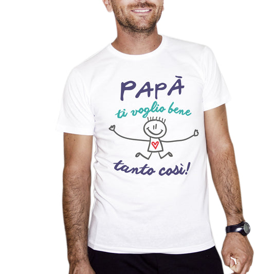 White Smoke T-Shirt Divertente Festa del Papà - Ti voglio bene così TVB- Father's Day - Chooseurcolor CucShop