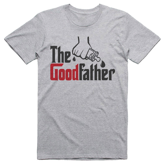 Gray T-Shirt Divertente Festa del Papà - The good Father - Il buon Padrino - Father's Day - Chooseurcolor CucShop