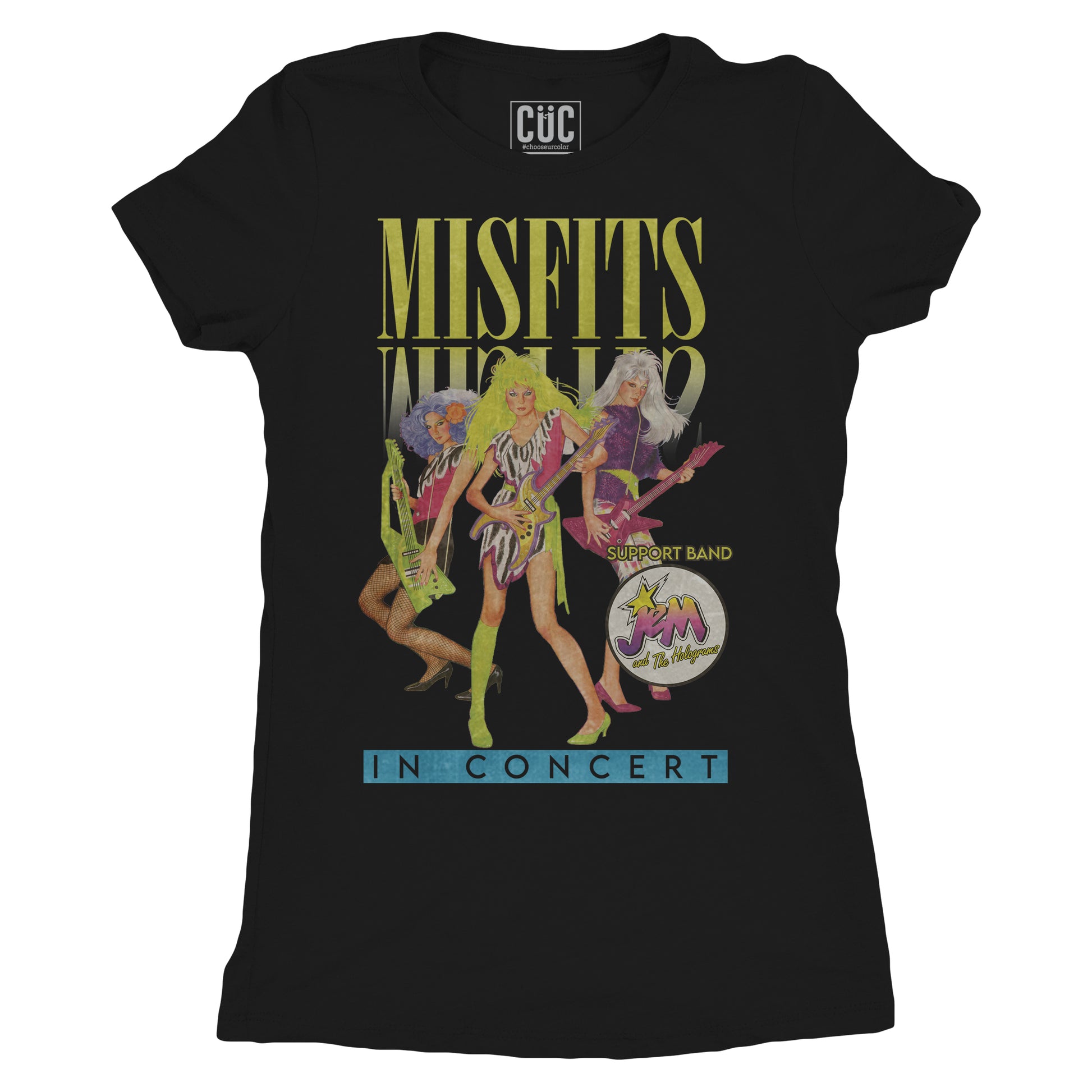T-Shirt Live Show Misfits Gig Poster - Jem and The holograms - Cartoon Anni 80 - #chooseurcolor - CUC chooseurcolor