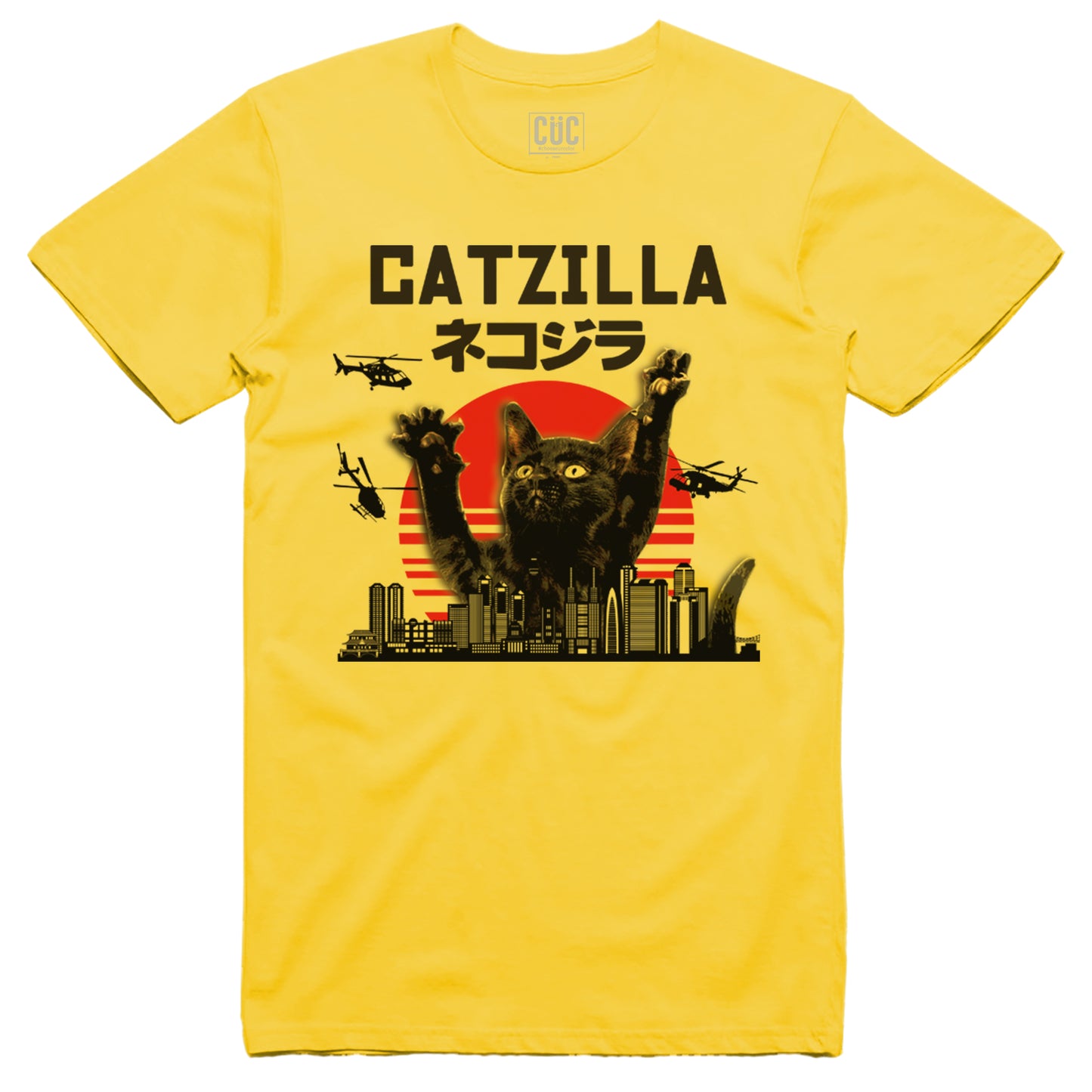 CUC T-Shirt Catzilla - maglia simpatica amanti dei Gatti - Cat Lovers - #chooseurcolor - CUC chooseurcolor