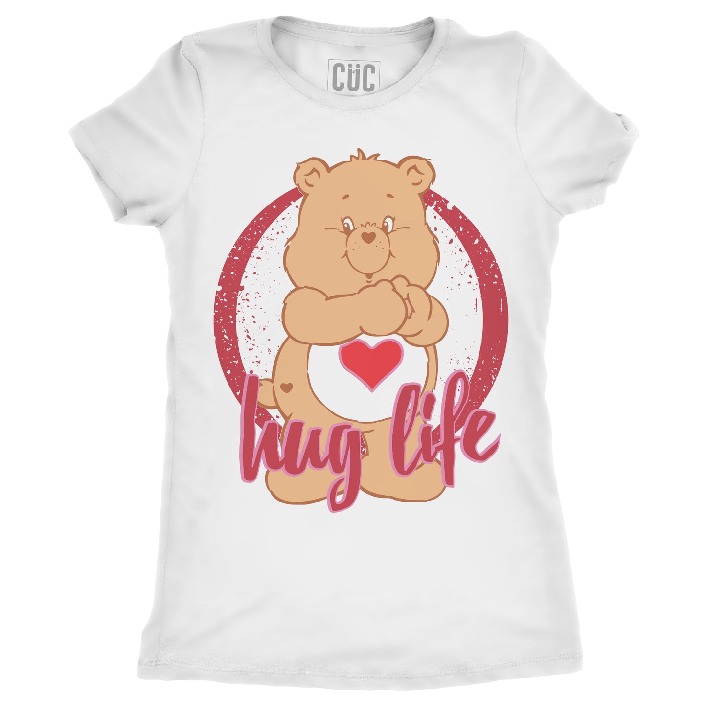 CUC T-Shirt Hug Life - Vita di Abbracci - Orsetto del cuore - #chooseurcolor - CUC chooseurcolor