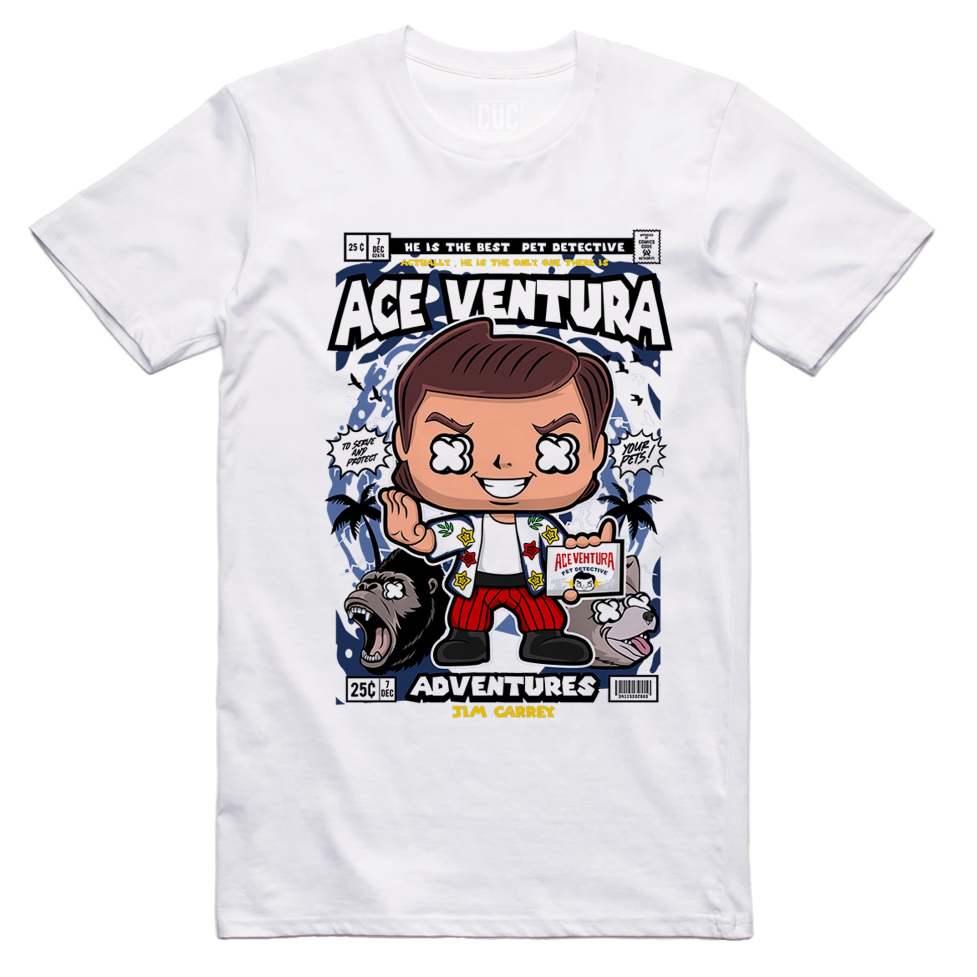 CUC T-Shirt Movie Pop Style - Ace Ventura film anni 90 cartoon - #chooseurcolor - CUC chooseurcolor