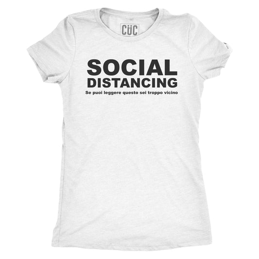 White Smoke T-Shirt Social Distancing - se leggi questo sei troppo vicino - divertente - #ChooseurColor CucShop