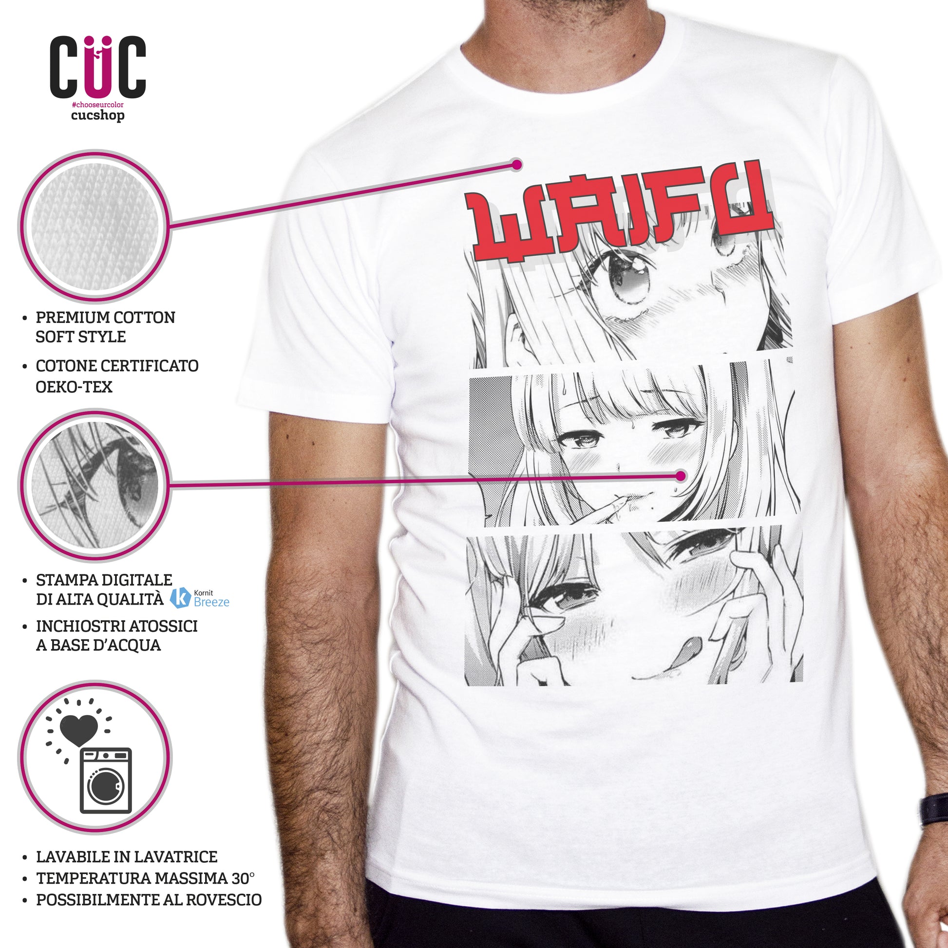 T-Shirt Anime I Love Waifu - cultura giapponese - otaku - #chooseurcolor - CUC chooseurcolor