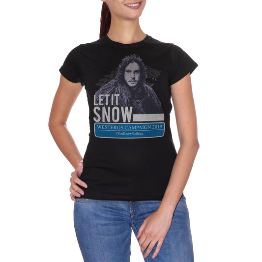 Black T-SHIRT VOTE FOR JON SNOW - game of thrones CUC